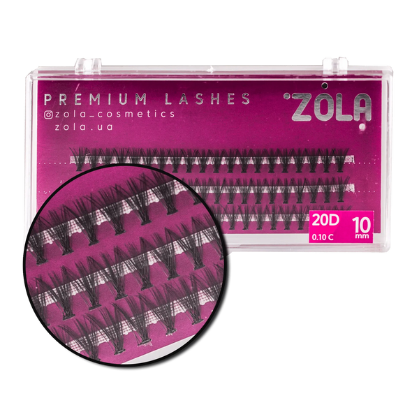 Вії Zola Bunches 20D, 10 мм 05339