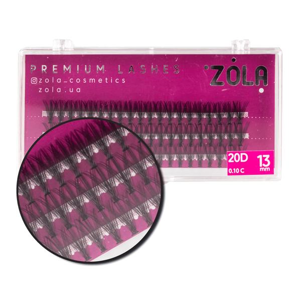 Ресницы Zola Bunches 20D, 13 мм 05342