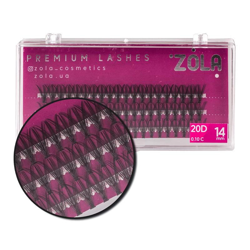 Вії Zola Bunches 20D, 14 мм 05343