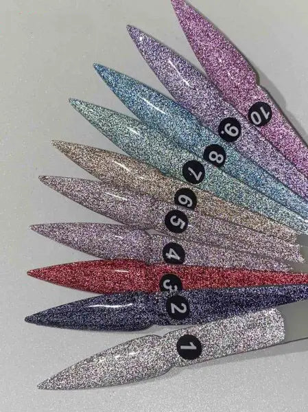 Гель-лак SAGA Professional Огненный гель 1 (серебристый с микроблеском, светоотражающий), 8 мл