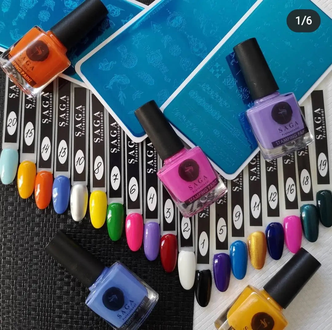 Лак для стемпинга Saga Professional Stamping №20, 8 мл небесно-голубой