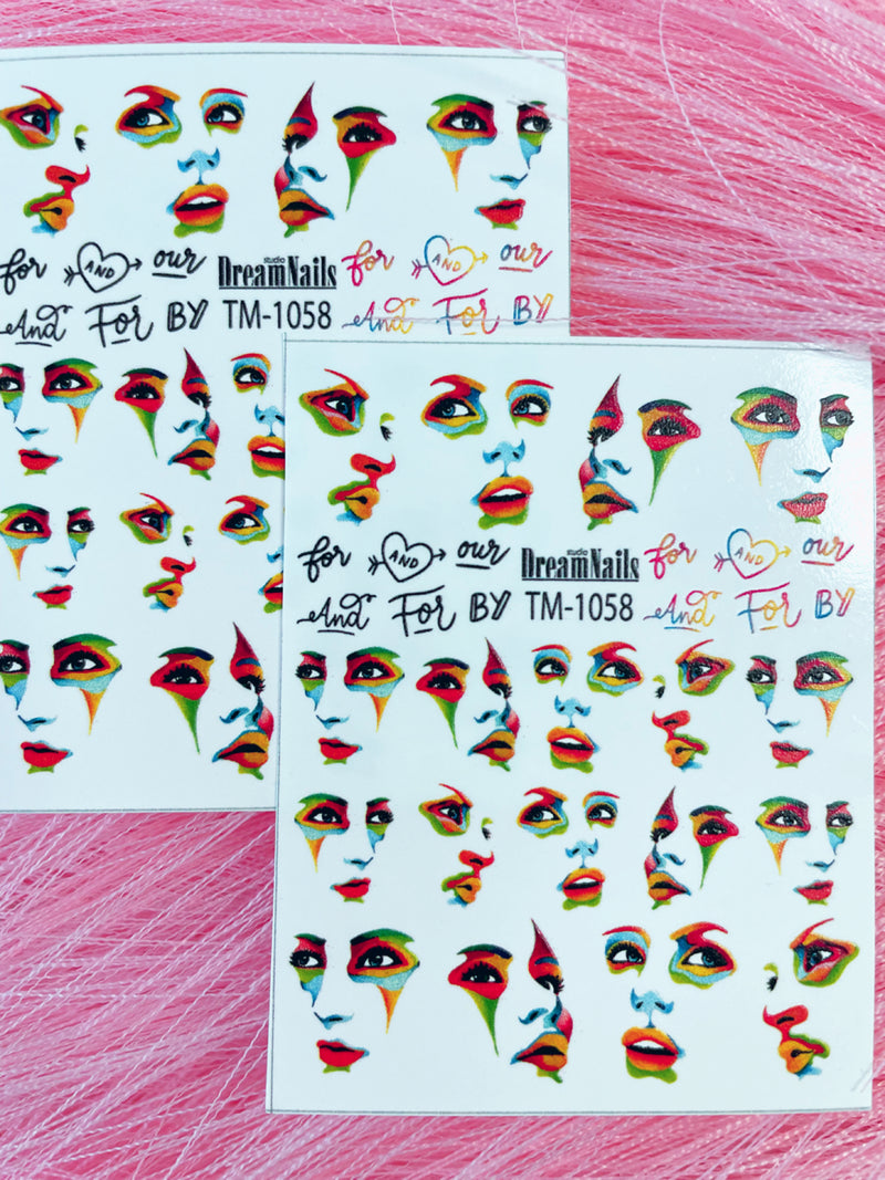 DreamNails Slider design for Manicure TM-1058 faces
