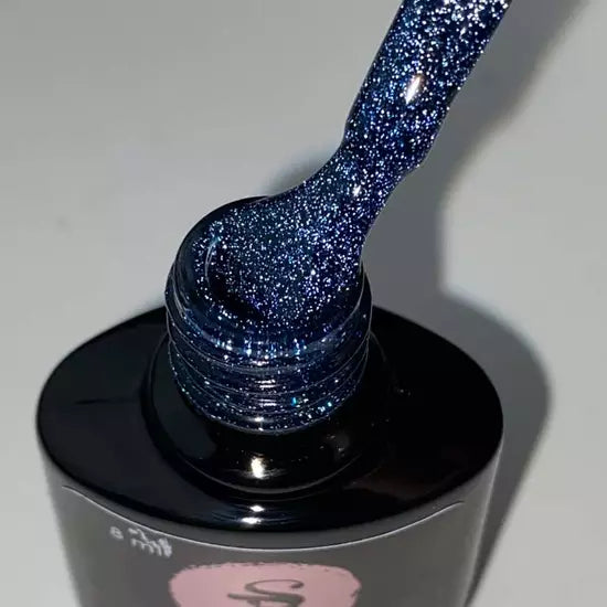 SAGA professional Гель-лак Fiery gel 27 (индиго с микроблеском, светоотражающий), 9 мл