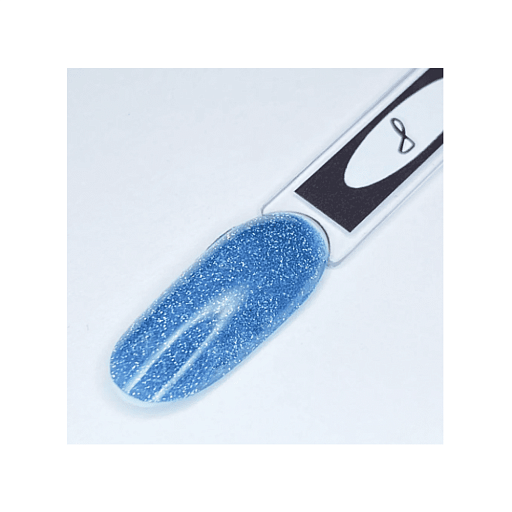 SAGA professional Gel polish Fiery gel 8 (лазурний з мікроблиском, світловідбиваючий), 8 мл