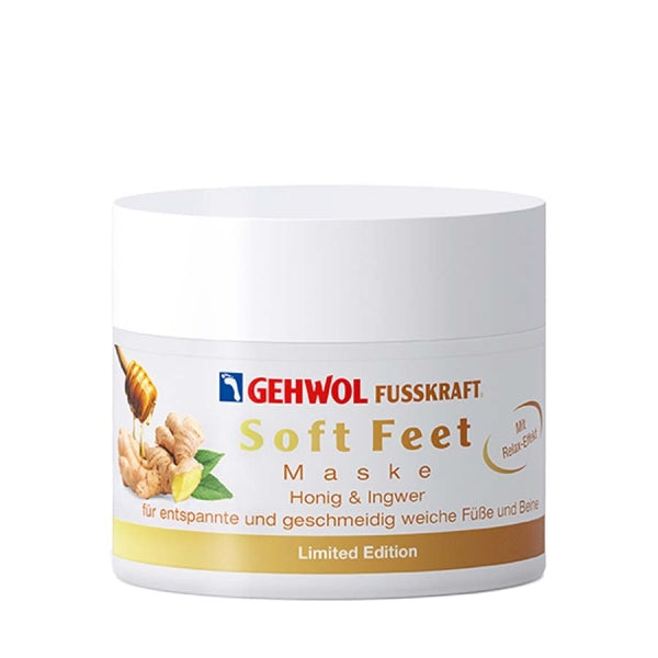 GEHWOL FUSSKRAFT Soft Feet Mask Honey & Ginger, for relaxed and silky soft feet and legs 50 ml