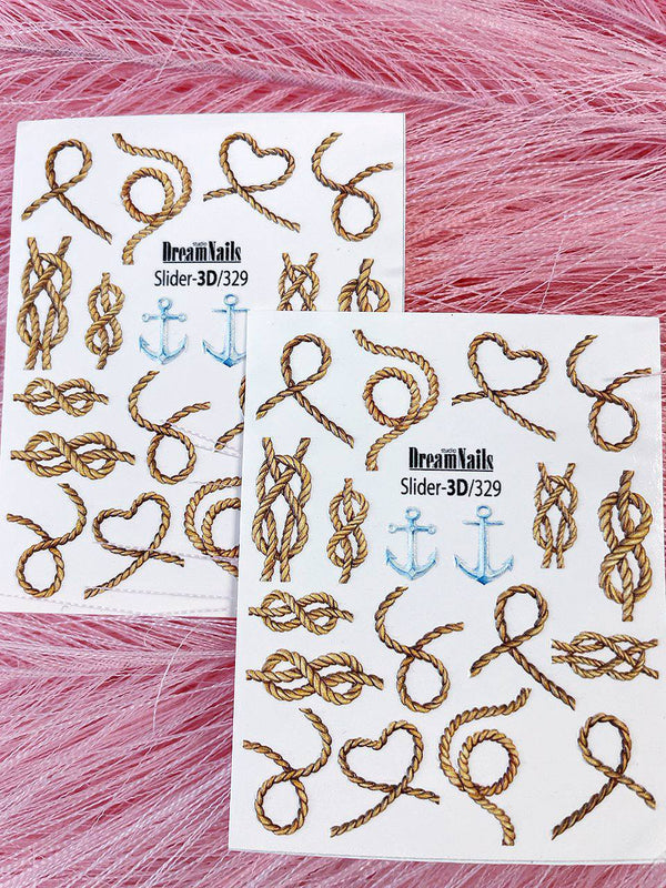 DreamNails Slider design for Manicure 3D/329(sea knots)
