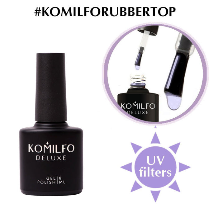 KOMILFO NO WIPE RUBBER TOP, 8 МЛ Артикул : 180811