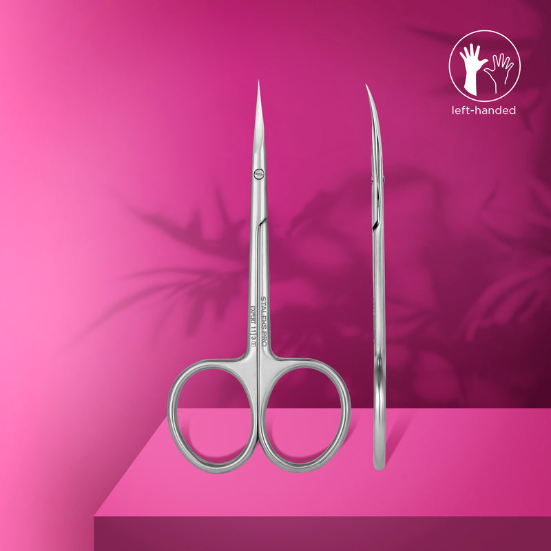 Professional cuticle scissors for left-handed users Staleks Pro Expert 11 Type 3 SE-11/3