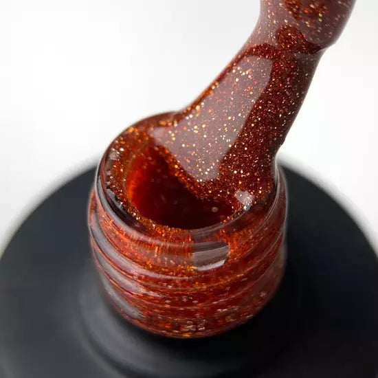 SAGA professional Gel Polish Fiery gel 22 (помаранчевий з мікроблиском, світловідбиваючий), 9 мл
