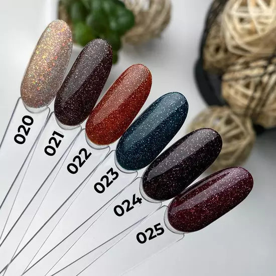 SAGA Professional Gel Polish Fiery gel 22 (оранжевый с микроблеском, светоотражающий), 9 мл